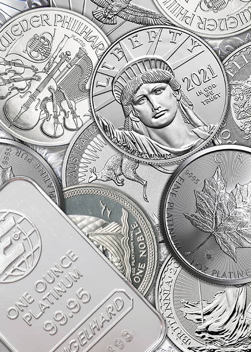 COINS stored in depositories - Platinum